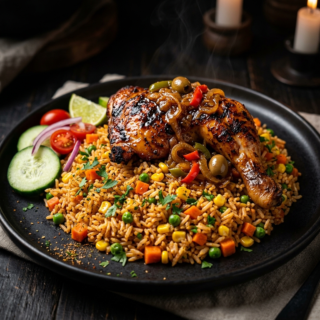Chicken Thiéb — riz au poulet